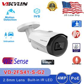 Ipc-hfw2441s-s-s2 Vikylin Vd-2fs41-s-g2 Dahua Oem 4mp Wizsense Starlight Ir Bullet Ip Camera Mic 2.8mm