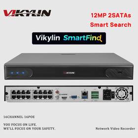 Vikylin Vikylin-nvr-16ch-16poe Smartfind 4k 16ch 16poe Nvr 16channel Smart Ai Detection Visual Search