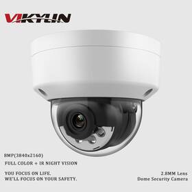 Vk-004 Vikylin 8mp 4k Full Color Ir Dome Security Camera Smart Dual Light Mic Outdoor