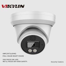 Vikylin Ycx-006 6mp 24h Full Color Night Vision Security Turret Ip Camera Built-in Mic