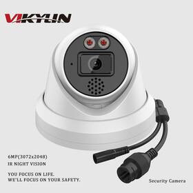 Vikylin Ycx-010 6mp Ir Turret Ip Camera Mic Speaker Poe Outdoor Waterproof Security Ipc