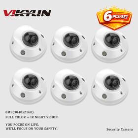 Ycx-011 Vikylin 6pack 8mp 4k Ir Dome Security Camera Smart Motion Detection Courtyard Us