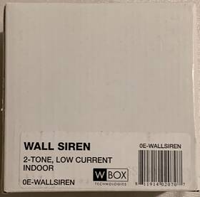 0e-wallsiren W Box Technologies Oe-wallsiren Dual Tone Low Current Wall Siren - Indoor