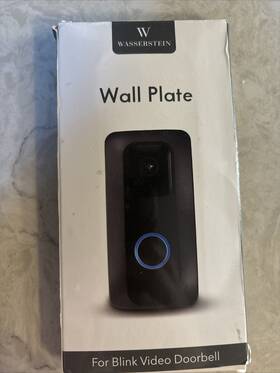 Wasserstein 895230316290 Wall Plate Compatible With Blink Video Doorbell Black