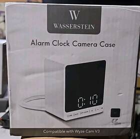 Wasserstein 895230317365 Alarm Clock Wyze Cam V3 Camera Case White