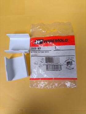 2906-wh Wiremold Nonmetallic Cover Clip 2900 White Pack Of 2 New