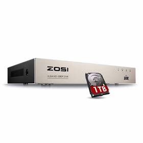 Zosi 092733216827 8ch Surveillance Dvr With 1tb Hard Drive Supports 4-in-1 Hd-tvi Cvi Cvbs