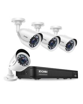 8zm-252w4-00-us Zosi H.265 Full 1080p Home Security Camera System Outdoor Indoor 5mp-lite Cc