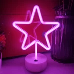Jywj Star Neon Signs With Holder Base,usb Or 3-AA Battery Powered Light,.... Fixed Price $23.56.