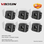 6PCS Set Vikylin 4MP 180 Panoramic Security Camera Dual Lens Ir Full Color Light. Fixed Price $406.12.