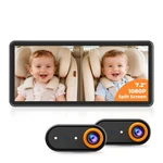 Baby Car Camera 7.2 1080P Hd Dual Monitor Ir Night Vision Orange Luckview BM5PRO. Fixed Price $124.99.