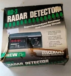 Maxon RD-3 Superheterodyne Radar Detector Original Box Not Tested. Fixed Price $11.21.