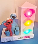 Sesame Street Elmo Cookie Monster Toddler Stop Light Alarm Clock Ac Adapter Box. Fixed Price $117.00.
