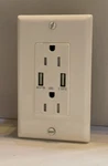 AR1 Slim Fast Charger Outlet, 4.2A Usb. Duplex Receptacle #2839 Quantity -4. Fixed Price $30.00.