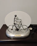 Solar Motion Bicycle Rider Lamp Panel And Electric By Ishiguro Works. Fixed Price $58.99.