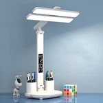 Led Desk Light Usb Charging Port, Dimmable Office Foldable Lamp With Clock. Fixed Price $19.90.