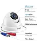 New! Zosi ZM4182B Analog Security Cameras 3.6MM 2MP White + 60FT Cable. Fixed Price $19.99.