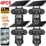 3 Lens 12MP Solar Battery Home Security Camera Outdoor Wifi Wireless Pt Cctv Usa. Fixed Price $158.68.