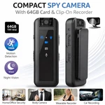 Mini Body Camera Hd Wearable Video Recorder With Audio Night Vision + 64GB Sd. Fixed Price $25.81.