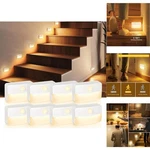 8 Pk Motion Sensor Led Stair Lights Battery Operated Wireless Indoor Night Lamp. Fixed Price $29.99.
