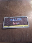 Valor Triple Row Clear Crystals Chrome Metal Auto Car License Plate Frame. Fixed Price $20.00.