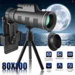 Day/low Night Vision 80X100 Zoom Hd Monocular Starscope Telescope BAK4. Fixed Price $8.99.