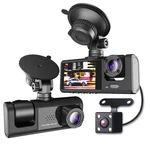 Car 2IN 3 Lens Dash Dvr Recorder Front Rear Inside Camera. Fixed Price $28.00.
