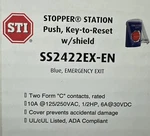 Sti SS2422EX-EN Blue Indoor Only Flush Surface Key-to-reset Stopper Station. Fixed Price $49.99.