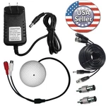 Sikker Cctv Microphone Bnc Rca Audio Input Security W/ Power Supply & Cable. Fixed Price $25.99.