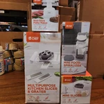 Lot Of 4 Commercial Chef Kitchen Gadgets, Mini Slicer, Patty Maker, Grater & Spi. Fixed Price $29.12.