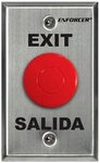 Seco-larm SD-7201RCPE1 Request-to-exit Plate With Red Mushroom Cap Push Button. Fixed Price $38.99.
