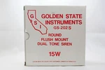 Golden State Instruments GS-202 Round Flush Mount Dual Tone Siren 15W. Fixed Price $18.99.