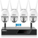 Sansco Wireless Cctv Security System Kit 3MP Wifi Ptz Audio Waterproof Camera. Fixed Price $219.98.