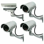 4 Pack Ir Bullet Dummy Fake Surveillance Security Camera Cctv With Record Light. Fixed Price $21.95.