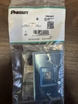 Panduit KWP6PY Stainless Steel Keystone Wall Plate + CAT6 Jack, Like KWPK6 Stsi. Fixed Price $5.00.