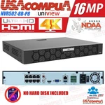 Unv Uniview NVR502-8B-P8-IQ 16CH Ai H.265 Upto 8MP/4K 8X Poe Onvif. Fixed Price $629.99.