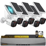 Oossxx 6-CHANNEL Solar Outdoor Wireless Security Cameras Surveillance. Fixed Price $199.99.