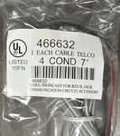Adt RJ31X Block Phone Line 466632, 7' Foot 4-COND Telco Cord Security System. Fixed Price $7.95.
