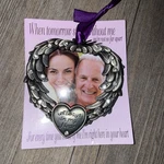 Memory Photo Ornament Always My Heart Christmas Memorial Rhinestone New. Fixed Price $19.95.