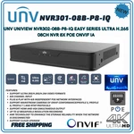 Uniview NVR301-08B-P8-IQ 8CH Ai 8POE Ultra 265 Compression No Hdd Included. Fixed Price $369.00.
