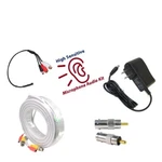 Cctv High Sensitive Microphone Kit With 50FT Wire For Audio Surveillance. Fixed Price $24.79.