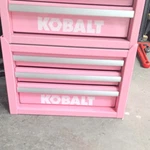Kobalt Mini Pink Metal 4-DRAWER Tool Chest Storage Organizer W/ Liner. Fixed Price $40.00.