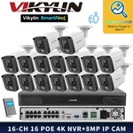 Vikylin Smartfind 16POE 16CH Nvr System IR30M Network 8MP 4K Security Camera Lot. Fixed Price $739.10.