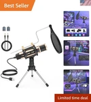 Usb Microphone Kit For Iphone, Pc & Gaming With Noise Reduction Echo Control. Fixed Price $56.99.