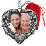 Memory Photo Ornament - Always My Heart Angel Wings Picture Christmas.... Fixed Price $23.33.