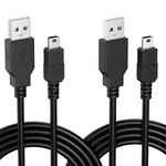 2 Pack Mini Usb Cable For PS3 Controller, 6-FT Data Charging Cord Playsta.... Fixed Price $9.35.