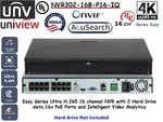 Unv Uniview NVR302-16B-P16-IQ Easy Series Ultra H.265 16CH 16X Poe Onvif Ia. Fixed Price $669.95.