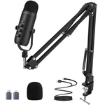 Podcast Microphone With Boom Arm, Usb Noise Reduction, Mute, Echo & .... Fixed Price $73.77.