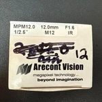New Arecont Vision MPM12.0 F1.6IR 12MM Lens. Fixed Price $19.95.