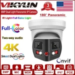 Vikylin 4K 8MP Poe Ip Camera Dual Lens 180 View 2-WAY Audio Color Night Vision. Fixed Price $109.25.